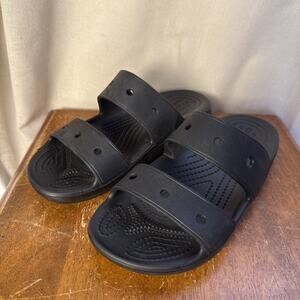 Crocs Unisex-Adult Classic Sandal 206761-001 Black Cushion US Mens 5‎ Womens 7